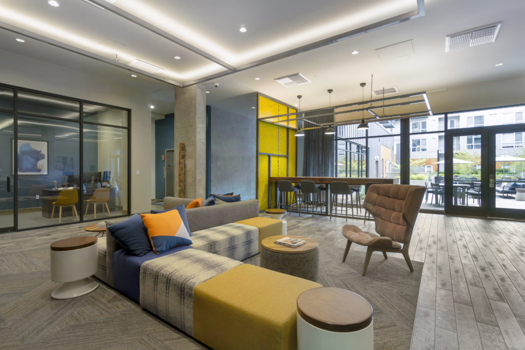 clubhouse lounge with sofas and chairs